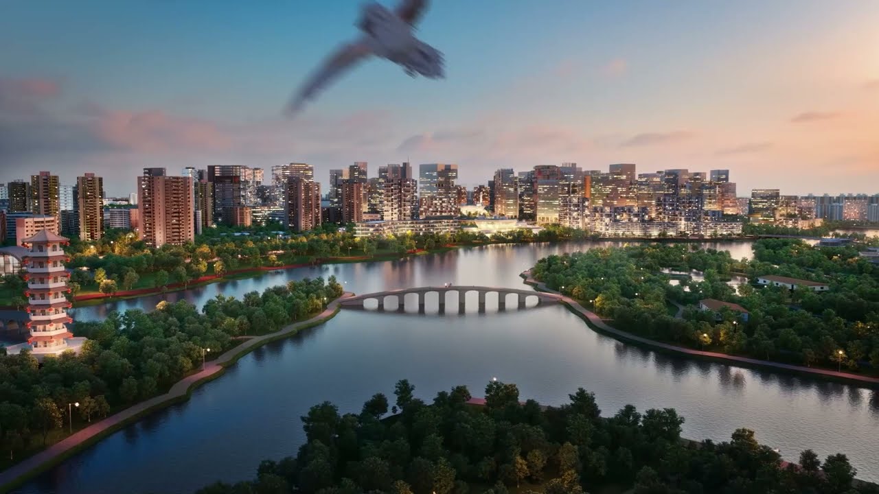 Aerial View of Jurong Lake District